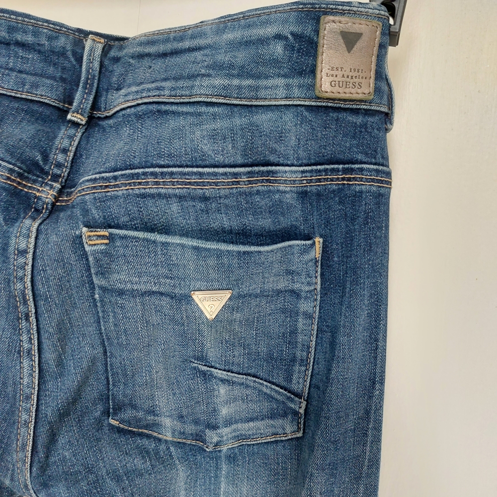 Guess Dark Blue Skinny Jeans with Zipper Details - Picture 3 of 8